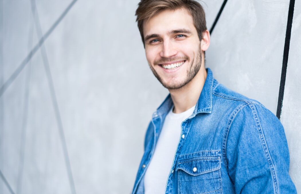 Happy handsome young man